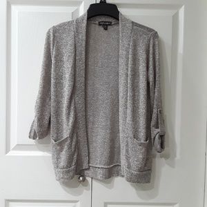 Gray Open Front Lightweight Cardigan, Size XS